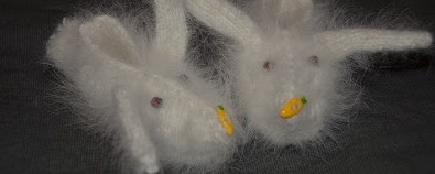 chausson bébé lapin angora tricot