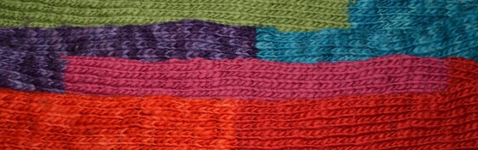 comment tricoter echarpe 2 couleurs